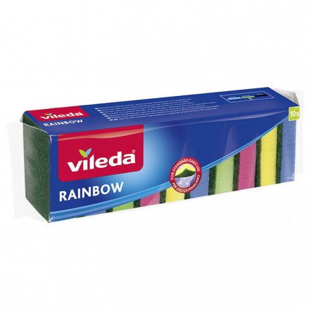 VILEDA SPUGNE ABRASIVE RAINBOW 10PZ