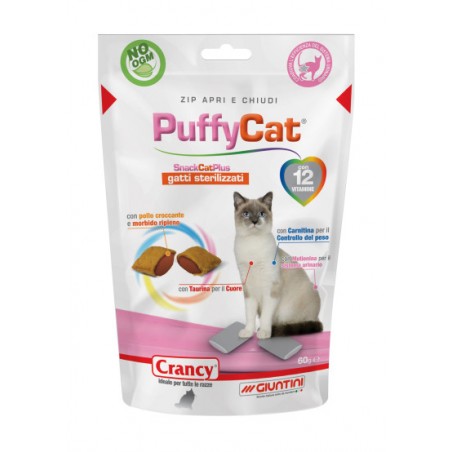 GIUNTINI SNACK RIP PUFFYCAT STERILIZZ 60GR X8