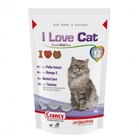 GIUNTINI SNACK GATTO I LOVE CAT 60GR X8
