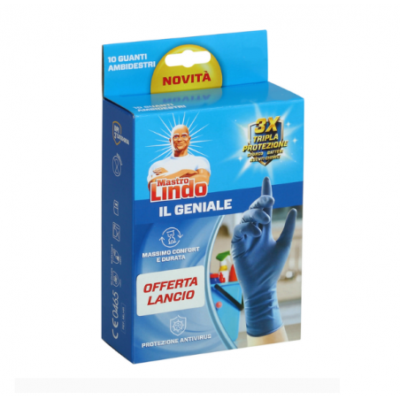 MASTROLINDO GUANTI GENIALE LATTICE S/POL S-M 10PZ