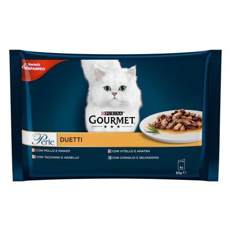 GOURMET PERLE DUETTI CARNE 4X85GR