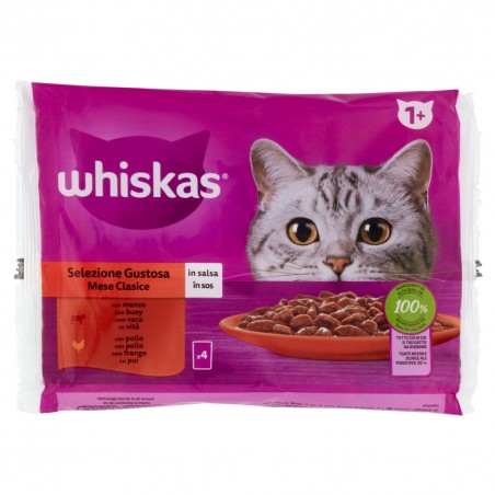 WHISKAS MULTIPACK CORE GUSTOSA SALS 4X85GR