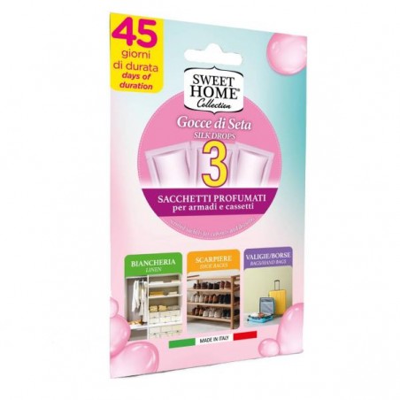 SWEET HOME SACCHETTI PROF. GOCCE DI SETA 3PZ