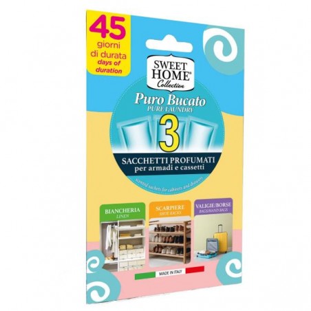 SWEET HOME SACCHETTI PROF. PURO BUCATO 3PZ
