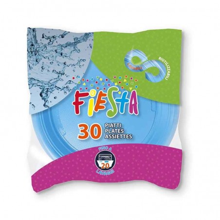 ARISTEA PIATTI PIANI 30PZ AZZURRO