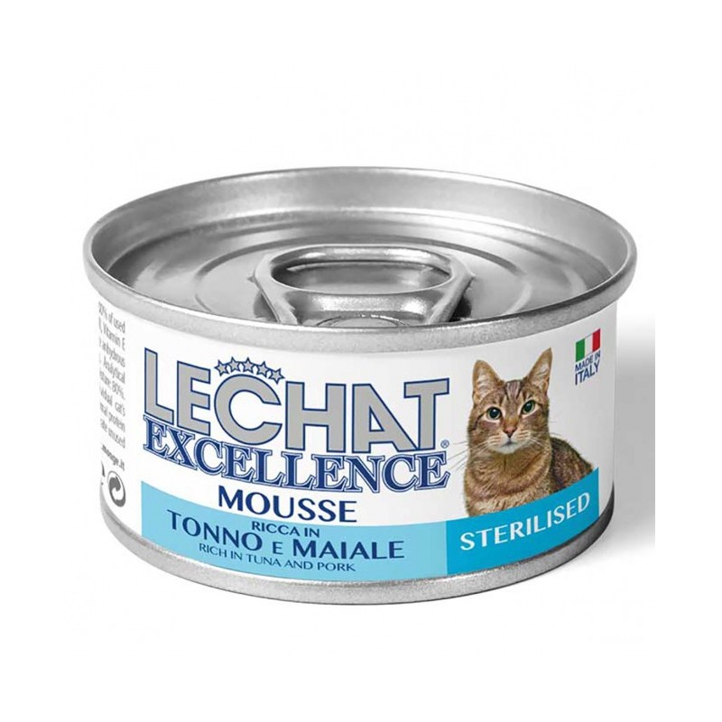 LECHAT MOUSSE EXC STERIL TONNO/MAIALE 85GR