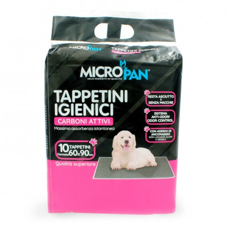 MICROPAN TAPPETINI PET 60X90 CARBONI 10PZ X10
