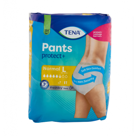 TENA PANTS PROTECT NORMAL L 7PZ X4