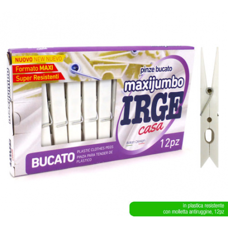CASAPIU MOLLETTE PLASTICA JUMBO PES 12PZ