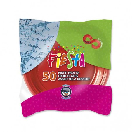 ARISTEA PIATTI DESSERT 50PZ ROSSO X22