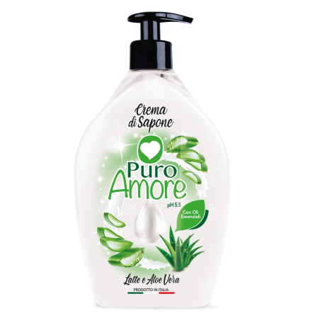 PURO AMORE SAP LIQ LATTE E ALOE 750ML