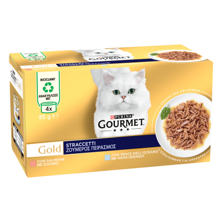 GOURMET GOLD STRACC SALMONE E PESCE OC 4X85GR