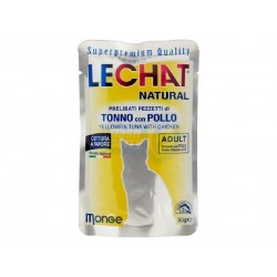 LECHAT NATURAL BUSTINE TONNO/POLLO 80GR X24
