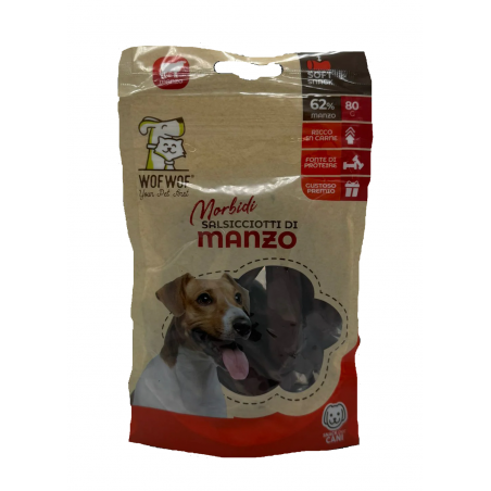 PET HUGS SNACK CANE SALSICCIOTTI MANZO 80GR