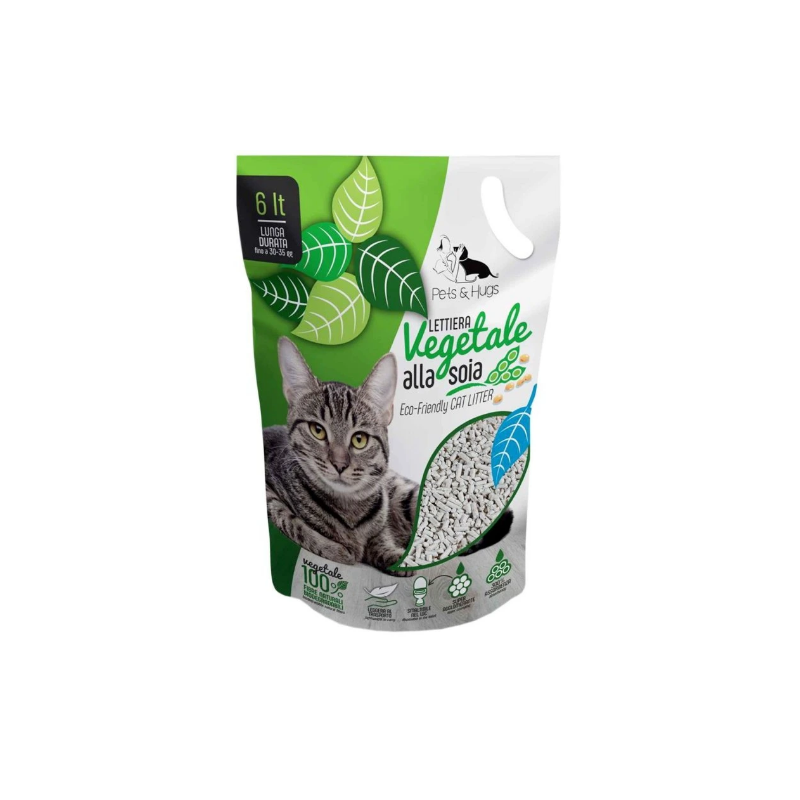 PET HUGS LETTIERA SOIA NEUTRA 6LT AGGLOM WC