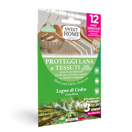 SWEET HOME PROTEGGI LANA E TESS LEGNO CEDRO 12PZ