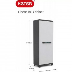 KETER ARMADIO LINEAR ALTO BIAN/NERO 68X39X173H