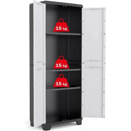 KETER ARMADIO LINEAR ALTO BIAN/NERO 68X39X173H